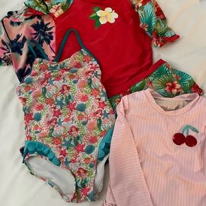 Girls bathing suit bundle 5/6 yrs